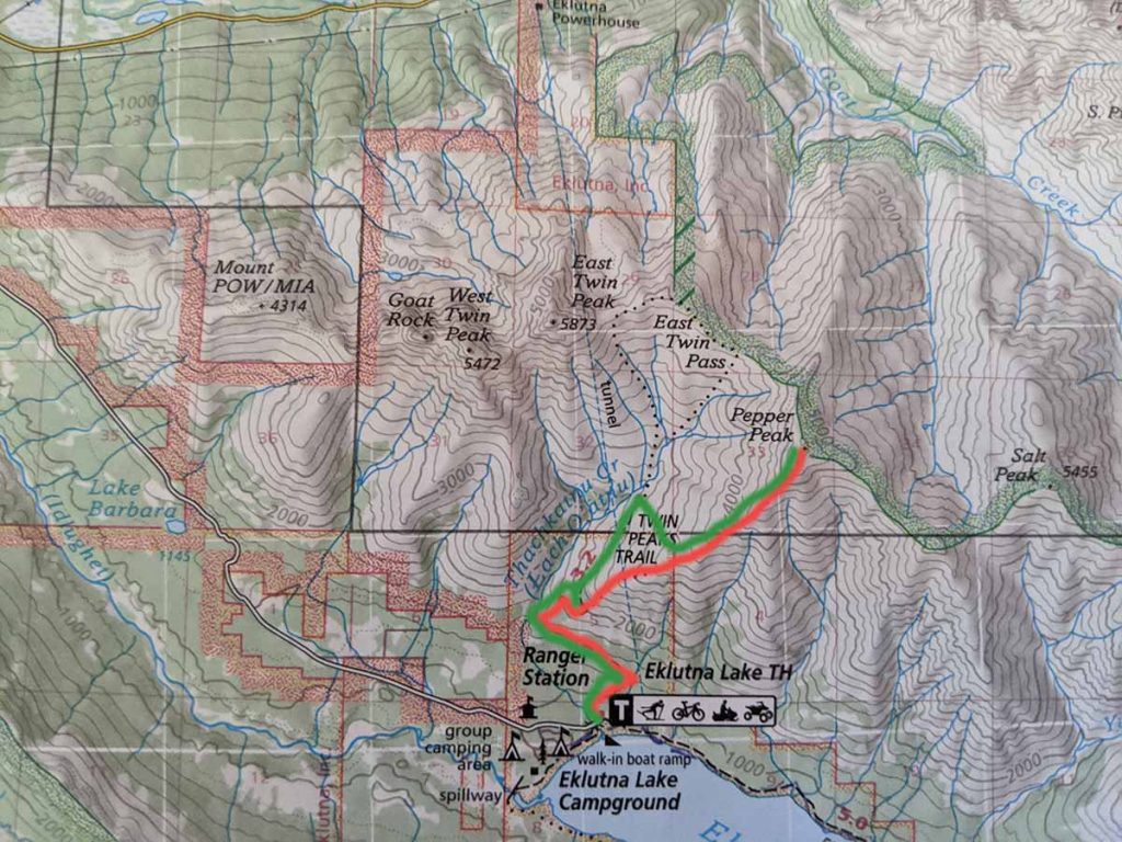 Pepper Peak Trail Map