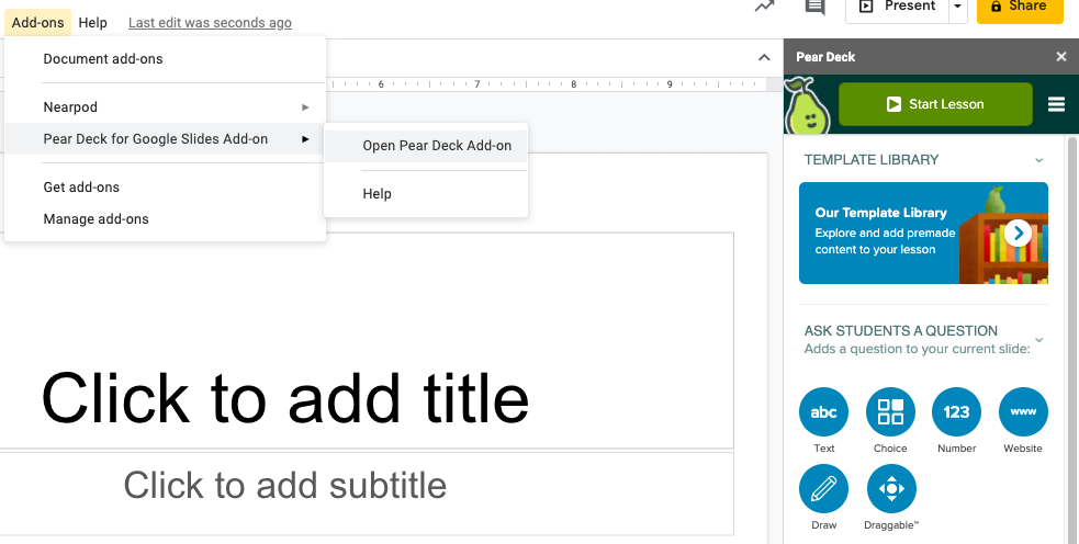 Teaching Distance Learning Pear Deck for Google Slides Add-on for Teaching Distance Learning