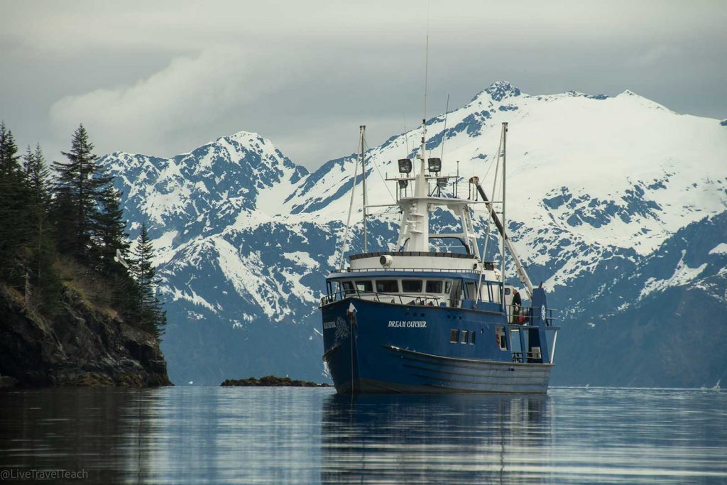 Kenai Fjords Kayak a fishing vessel