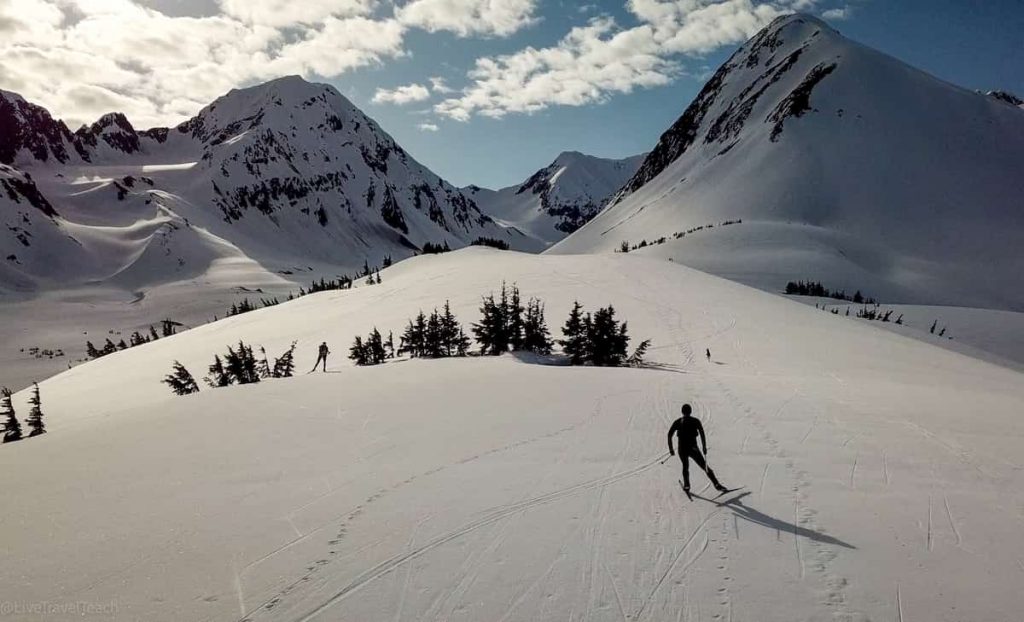 person skiing at Chugach. National Forest