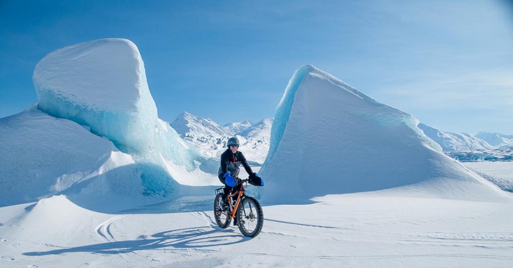 Biking to Knik Glacier in Alaska