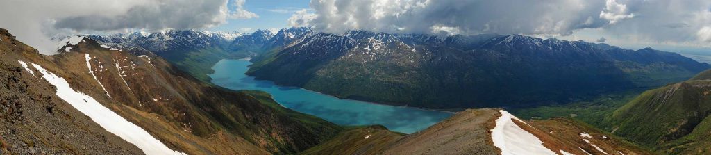 Pepper Peak View of Eklutna Lake from the top of Pepper Peak Trail