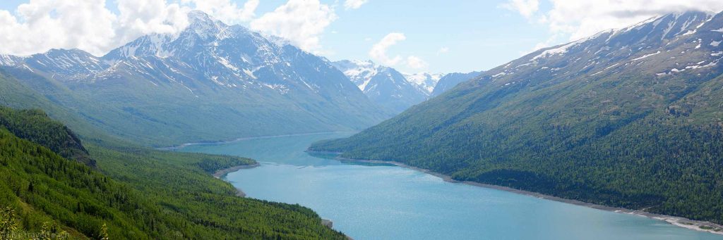 Pepper Peak Eklutna Lake nestled within the Chugach Mountains in Alaska