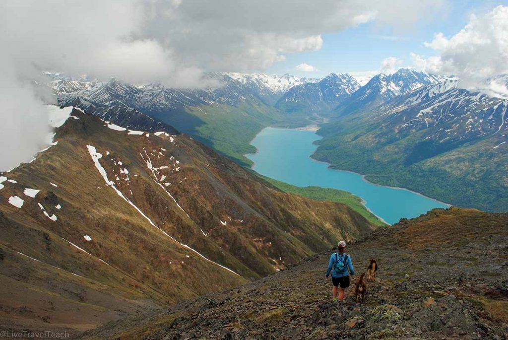 Pepper Peak the view overlooking Eklutna Lake