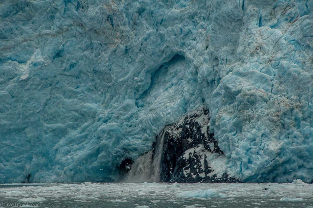 Beloit Glacier calving into Blackstone Bay in Alaska