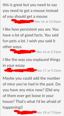 Peer Reviews screenshot