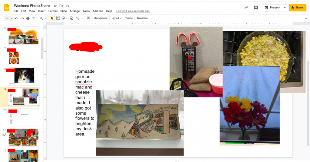 Teaching Distance Learning Photo share using Google Slides for Teaching Distance Learning