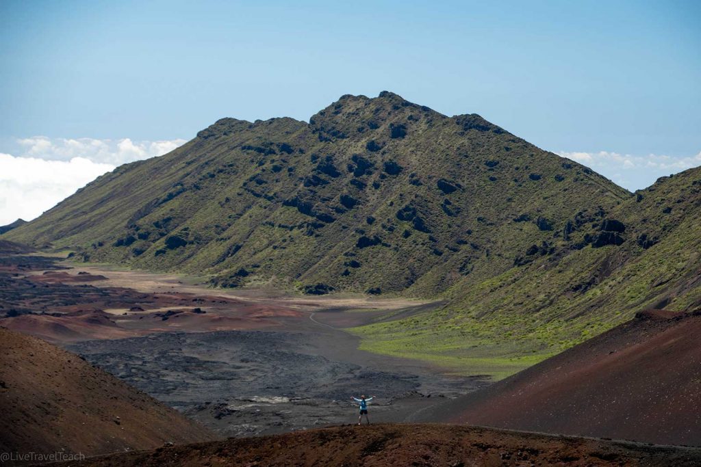 Hiking in Haleakala Haleakalā National Park on Maui, Hawaii