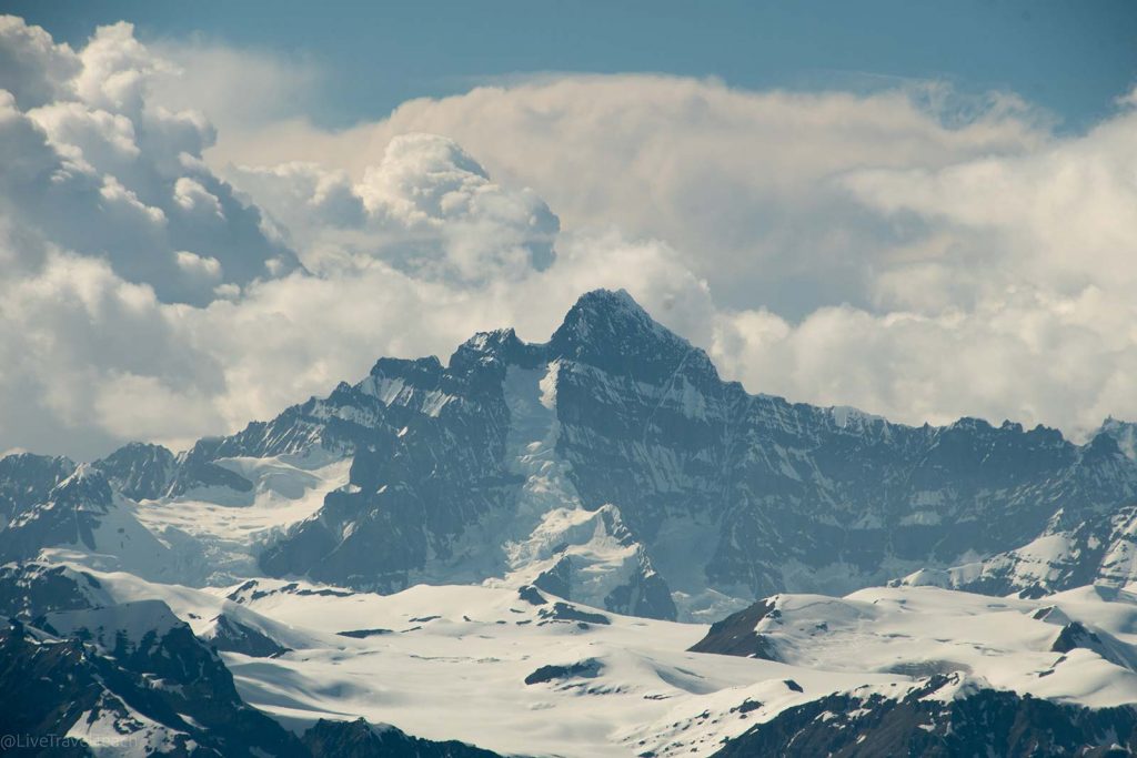 a snow-capped mountain range