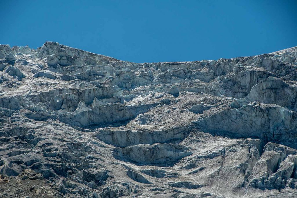 Tour du Mont Blanc a massive, jagged glacier