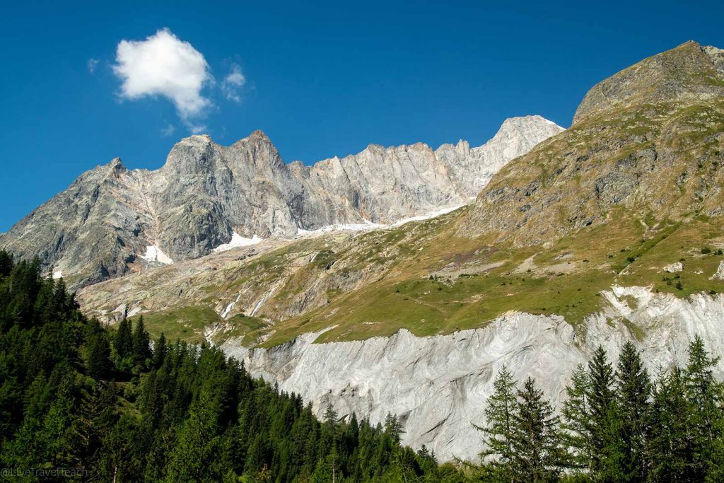 Tour du Mont Blanc a scenic view of the Mont Blanc massif