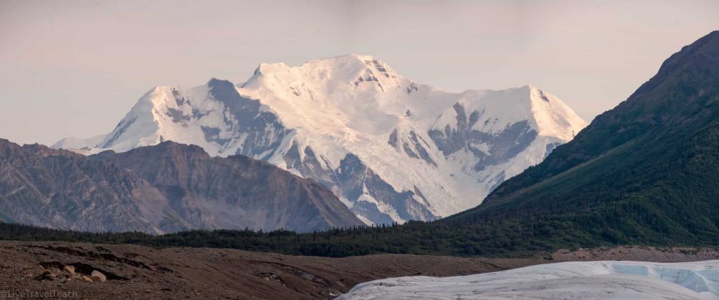 Mount Blackburn at the end of the McCarthy Road, one of the best road trips in Alaska