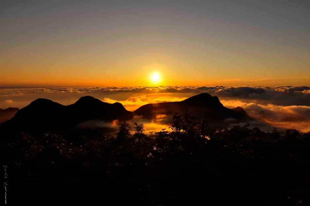 sunset Seonginbong peak Ulleungdo South Korea sunset Seonginbong peak Ulleungdo South Korea
