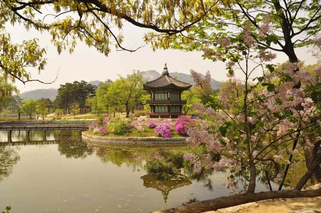 palace garden Seoul South Korea palace garden Seoul South Korea