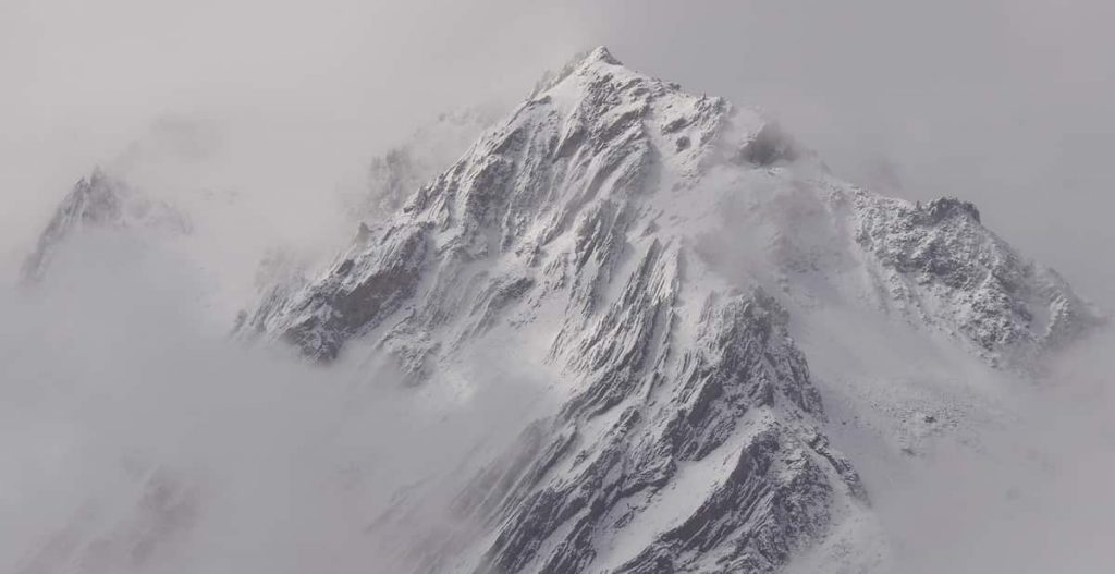 Snowy mountain peaks in the Annapurna region