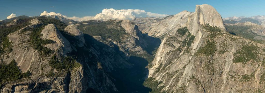 panoramic view of Yosemite National Park
